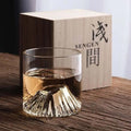 Handmade Mount Fuji Whiskey Glass, Heat-Resistant Japanese Design, 200ml Capacity, EDO Craftsmanship, Elegant Gift Box Included