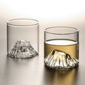 Handmade Mount Fuji Whiskey Glass, Heat-Resistant Japanese Design, 200ml Capacity, EDO Craftsmanship, Elegant Gift Box Included