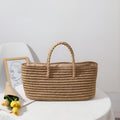 Handmade Straw Tote Bag with Spacious Interior and Drawstring Pouch – Lightweight Beach Bag for Casual Use