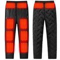Heated Fleece-Lined Pants with Multiple Heating Zones for Cold Weather – Unisex Straight-Leg Design, Wind-Resistant, Adjustable Fit