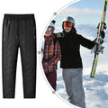 Heated Fleece-Lined Pants with Multiple Heating Zones for Cold Weather – Unisex Straight-Leg Design, Wind-Resistant, Adjustable Fit
