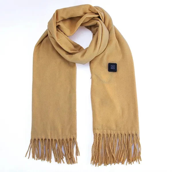 Heated Scarf with USB Power, Soft Fleece Fabric, Three Adjustable Temperature Settings, Unisex Neck Wrap