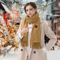 Heated Scarf with USB Power, Soft Fleece Fabric, Three Adjustable Temperature Settings, Unisex Neck Wrap