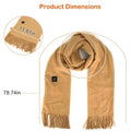 Heated Scarf with USB Power, Soft Fleece Fabric, Three Adjustable Temperature Settings, Unisex Neck Wrap