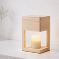 Indoor Table Lamp with Built-In Candle Holder – Dual Function Nightstand Lamp for Bedroom and Living Room