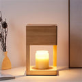 Indoor Table Lamp with Built-In Candle Holder – Dual Function Nightstand Lamp for Bedroom and Living Room