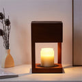 Indoor Table Lamp with Built-In Candle Holder – Dual Function Nightstand Lamp for Bedroom and Living Room