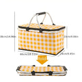 Insulated Foldable Picnic Basket Set, 22L Capacity with Lightweight Oxford Fabric, Ideal for Outdoor Food and Beverage Storage