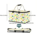 Insulated Foldable Picnic Basket Set, 22L Capacity with Lightweight Oxford Fabric, Ideal for Outdoor Food and Beverage Storage