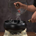 IronPot Pro | Traditional Carbon Steel Wok with Wooden Handle 1