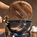 IronPot Pro | Traditional Carbon Steel Wok with Wooden Handle 2