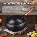 IronPot Pro | Traditional Carbon Steel Wok with Wooden Handle 5
