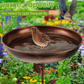 Iron Bird Bath with 30 cm Diameter Bowl – Durable Outdoor Feeding and Watering Bowl for Garden Decor