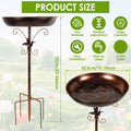 Iron Bird Bath with 30 cm Diameter Bowl – Durable Outdoor Feeding and Watering Bowl for Garden Decor