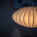 Japandi Silk Pendant Light – Soft Fabric Shade for Serene Kitchen Pendant Lighting and Hanging Lights