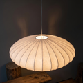 Japandi Silk Pendant Light – Soft Fabric Shade for Serene Kitchen Pendant Lighting and Hanging Lights