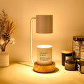 Japanese Minimalist Candle Warmer Lamp with Dimmable Light and Wooden Base for Even Wax Melting