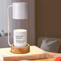 Japanese Minimalist Candle Warmer Lamp with Dimmable Light and Wooden Base for Even Wax Melting