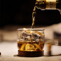 Japanese Minimalist Whiskey Glass with Wooden Base – EDO Craftsmanship, Heat-Resistant, 51ml to 100ml Capacity
