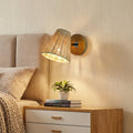 Japanese Rattan Wall Lamp – Wabi-Sabi Natural Texture, Nordic Boho Wall Sconce