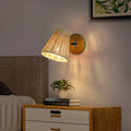 Japanese Rattan Wall Lamp – Wabi-Sabi Natural Texture, Nordic Boho Wall Sconce