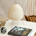 Japanese Rice Paper LED Table Lamp – Elegant Nightstand and Desk Lamp for Bedroom Decor, Energy-Efficient Lighting