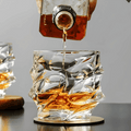 Japanese Tornado Design Whiskey Glass Set - Heat-Resistant 300ml Capacity, Unique Vortex Shape for Bourbon and Whiskey Enjoyment