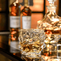 Japanese Tornado Design Whiskey Glass Set - Heat-Resistant 300ml Capacity, Unique Vortex Shape for Bourbon and Whiskey Enjoyment