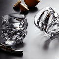 Japanese Tornado Design Whiskey Glass Set - Heat-Resistant 300ml Capacity, Unique Vortex Shape for Bourbon and Whiskey Enjoyment