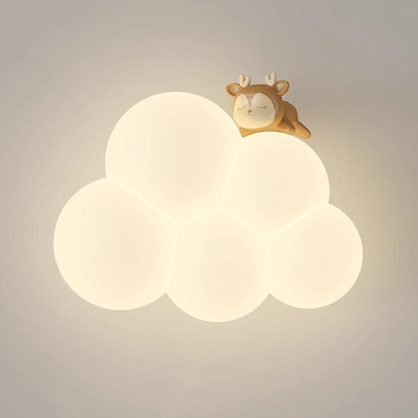 NimbusGlow Kids Cloud Wall Night Light — Warm LED Bedroom Lamp