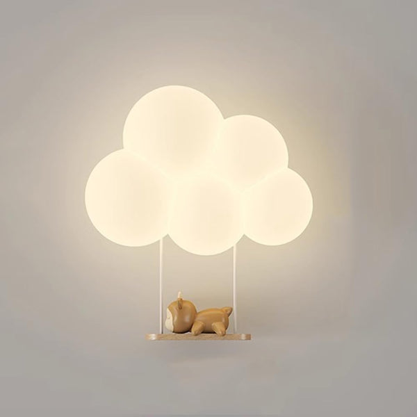 NimbusGlow Kids Cloud Wall Night Light — Warm LED Bedroom Lamp