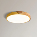 Scandinavian LED Ceiling Lamp – Wood & Acrylic Flush Mount, Dimmable, Nordic Minimalist