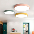 Scandinavian LED Ceiling Lamp – Wood & Acrylic Flush Mount, Dimmable, Nordic Minimalist