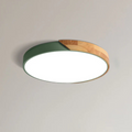 Scandinavian LED Ceiling Lamp – Wood & Acrylic Flush Mount, Dimmable, Nordic Minimalist