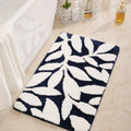 Leaf Pattern Non-Slip Bath Mat – Ultra-Soft Microfiber Bathroom Rug with Plush Thickness and Machine Washable Design