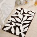 Leaf Pattern Non-Slip Bath Mat – Ultra-Soft Microfiber Bathroom Rug with Plush Thickness and Machine Washable Design