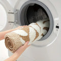 Leaf Pattern Non-Slip Bath Mat – Ultra-Soft Microfiber Bathroom Rug with Plush Thickness and Machine Washable Design
