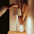 Modern Table Lamp with Adjustable Brightness for Home or Office – Stylish Desk and Bedside Lamp in Black, White, and Gold