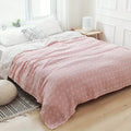 Lightweight Cotton Throw Blanket with Three-Layer Gauze – Breathable Diamond Dot Design for Year-Round Comfort