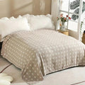 Lightweight Cotton Throw Blanket with Three-Layer Gauze – Breathable Diamond Dot Design for Year-Round Comfort
