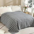 Lightweight Cotton Throw Blanket with Three-Layer Gauze – Breathable Diamond Dot Design for Year-Round Comfort
