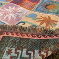 Lightweight Microfiber Outdoor Blanket – Durable Anti-Tear Picnic and Camping Mat with Decorative Fringes