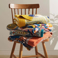 Lightweight Sunburst Cotton Throw Blanket – Breathable All-Season Blanket for Home and Travel