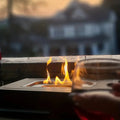 Luxury Outdoor Mood Fireplace | Elegant Bioethanol Fire Pit for Cozy Evenings