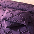 Luxury Pinch Pleat Duvet Cover Set, Soft Breathable Microfiber, Wrinkle-Resistant Bedding - King/Queen Size Options
