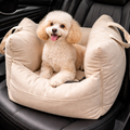 Luxury Waterproof Dog Car Seat with Adjustable Leashes | Cozy Pet Car Seat for Safe Travel 2