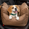Luxury Waterproof Dog Car Seat with Adjustable Leashes | Cozy Pet Car Seat for Safe Travel 4