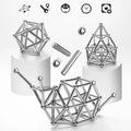 Magnetic Building Tiles | Creative Construction Set with 48 Rods & 35 Balls | Stress Relief for All Ages