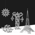 Magnetic Building Tiles | Creative Construction Set with 48 Rods & 35 Balls | Stress Relief for All Ages