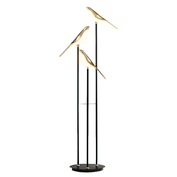 MagpieGlow | Elegant Gold Floor Lamp with Unique Design | Modern Lighting for Artistic Interiors 1